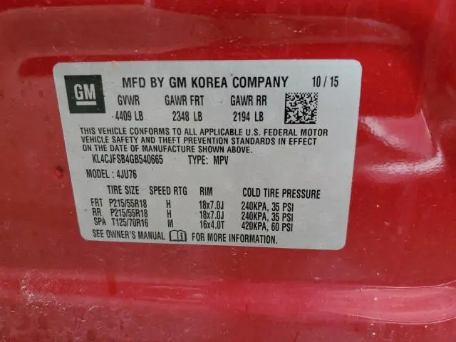 2016 BUICK ENCORE CONVENIENCE  