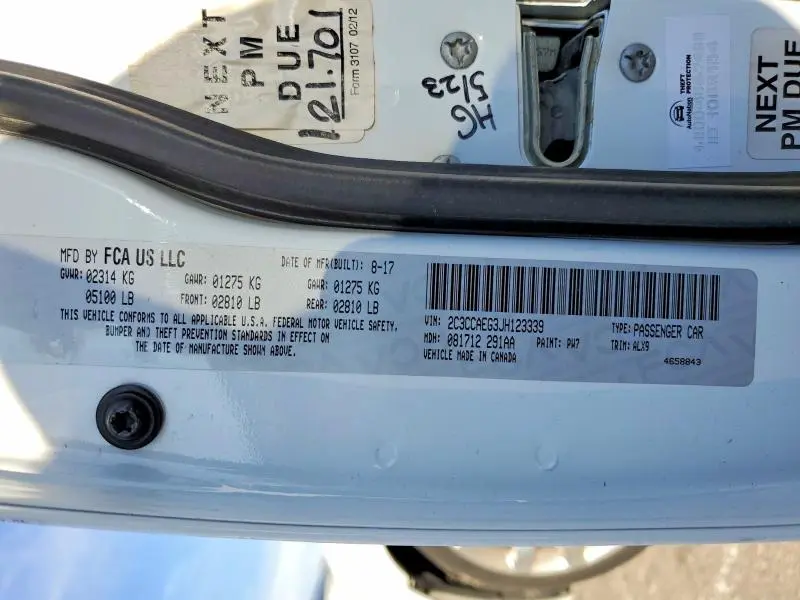 2018 CHRYSLER 300 LIMITED  