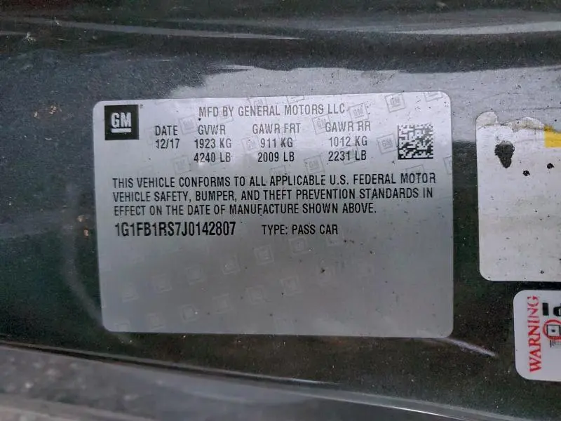 2018 CHEVROLET CAMARO LT  