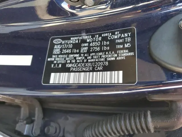 2011 HYUNDAI GENESIS 3.8L  