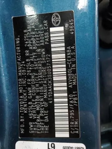 2025 TOYOTA CAMRY LE  