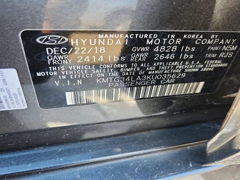 2019 GENESIS G70 ELITE  