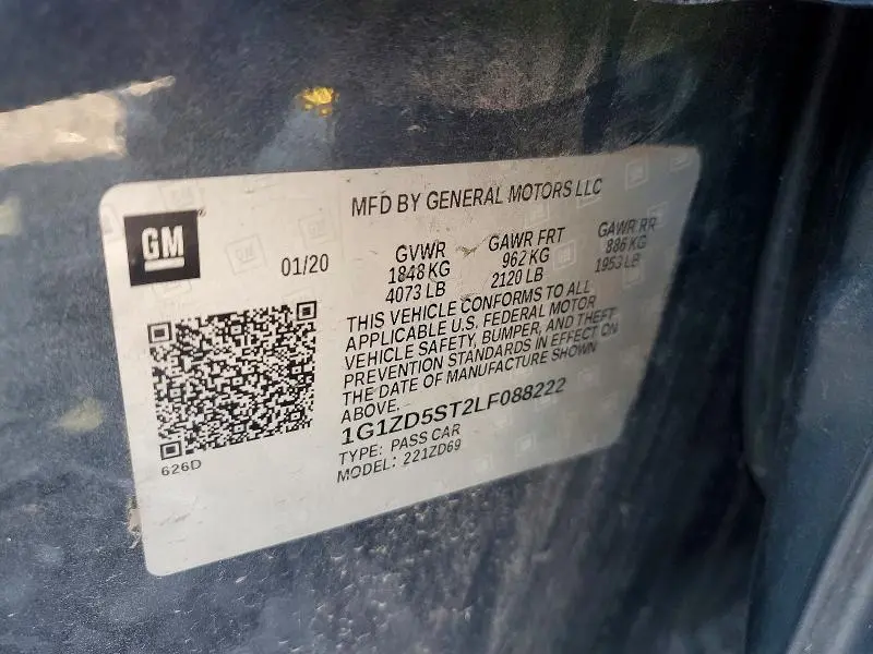 2020 CHEVROLET MALIBU LT  