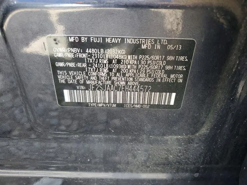 2014 SUBARU FORESTER 2.5I  