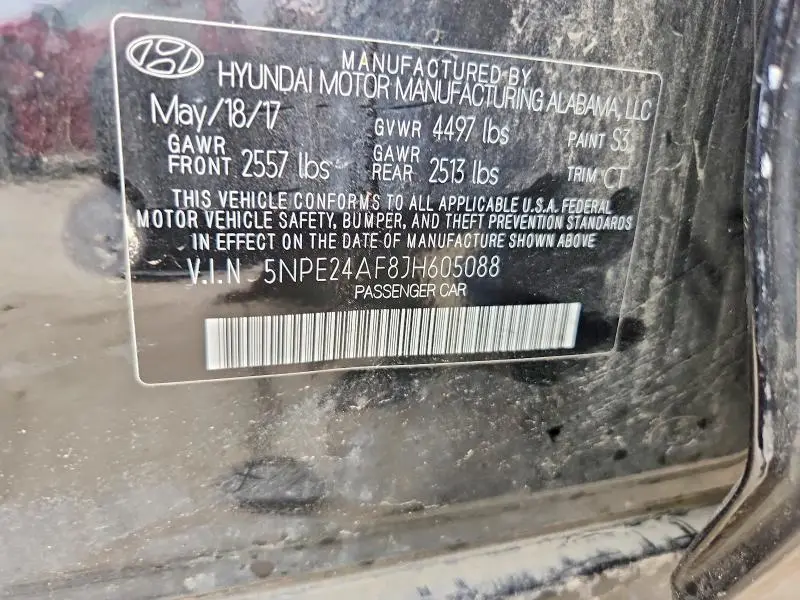 2018 HYUNDAI SONATA SE  