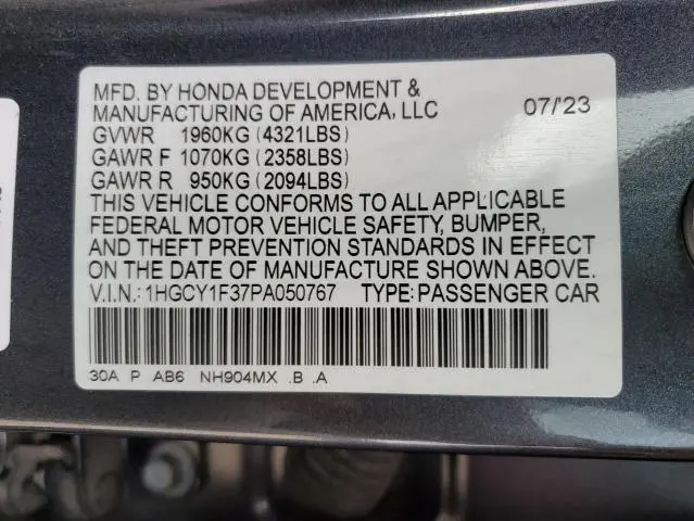 2023 HONDA ACCORD EX