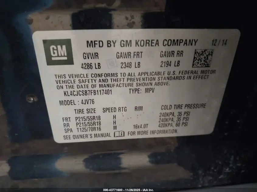 2015 BUICK ENCORE LEATHER