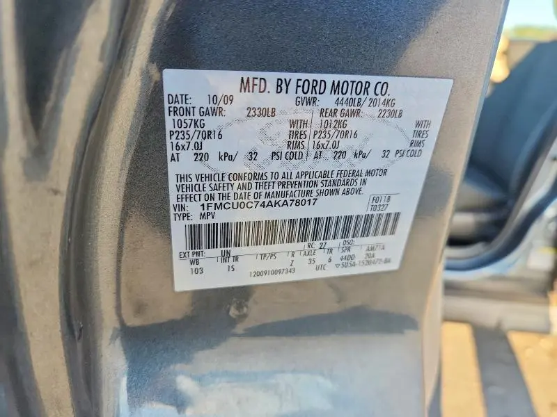 2010 FORD ESCAPE XLS  