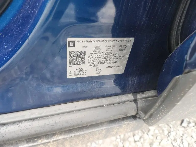 2019 CHEVROLET TRAX 1LT  