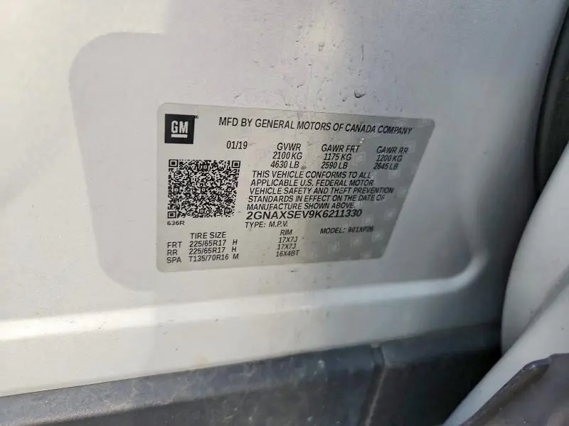 2019 CHEVROLET EQUINOX LS  