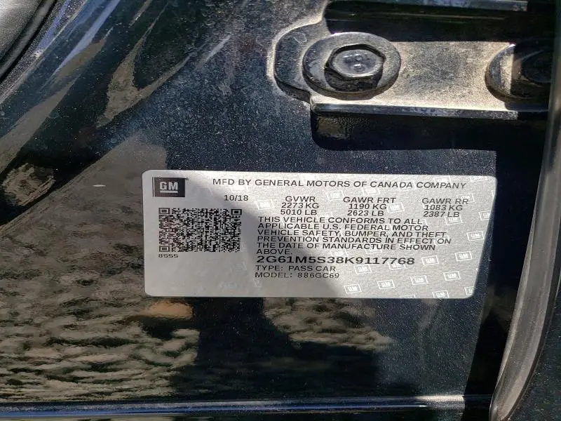2019 CADILLAC XTS LUXURY  