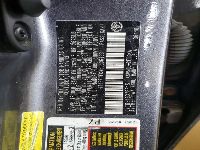 2014 TOYOTA CAMRY SE  