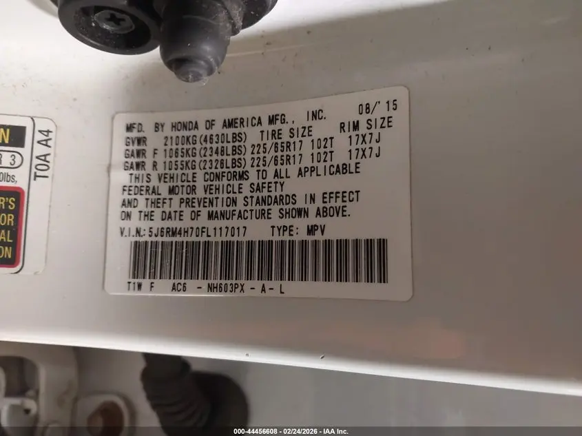 2015 HONDA CR-V EX-L