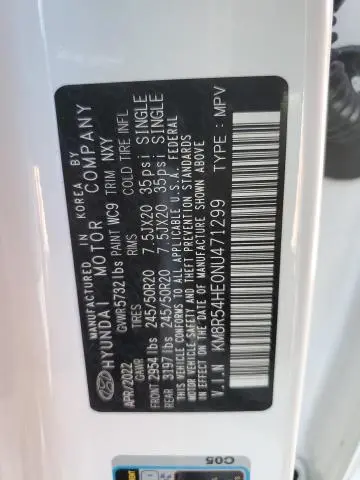 2022 HYUNDAI PALISADE LIMITED  