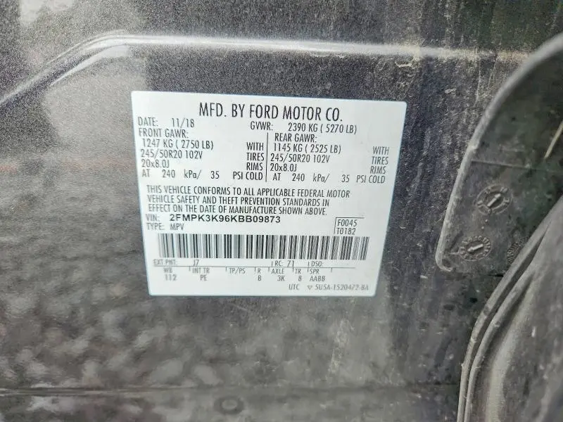2019 FORD EDGE TITANIUM  
