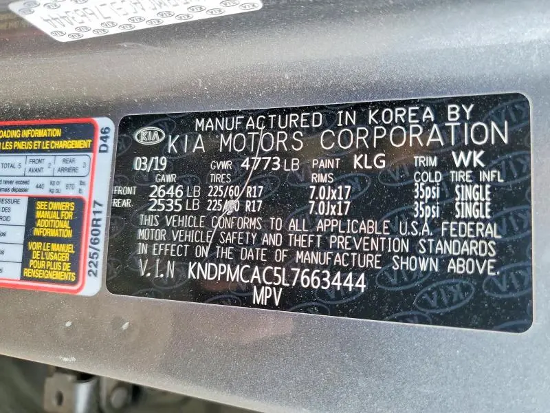 2020 KIA SPORTAGE LX  