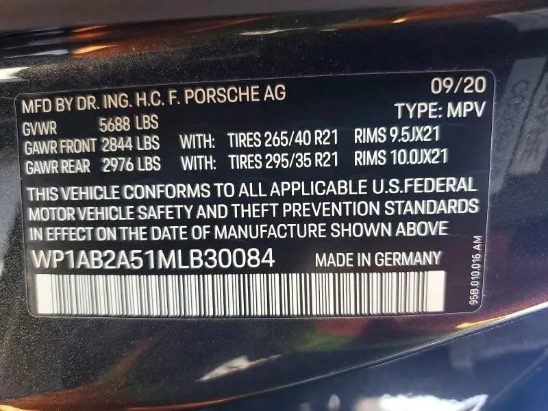 2021 PORSCHE MACAN S  