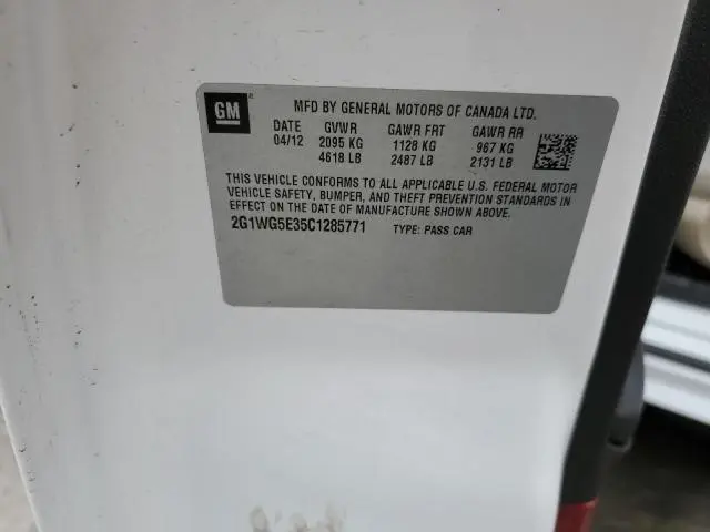 2012 CHEVROLET IMPALA LT  