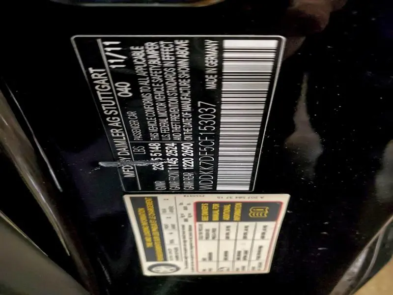 2012 MERCEDES-BENZ E 550  