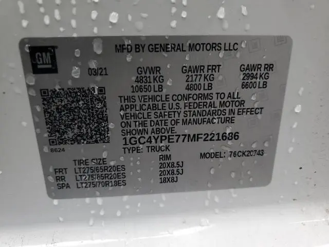 2021 CHEVROLET SILVERADO K2500 HEAVY DUTY LTZ  
