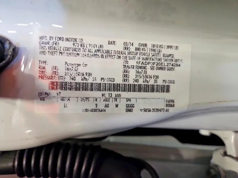 2014 FORD FOCUS SE  