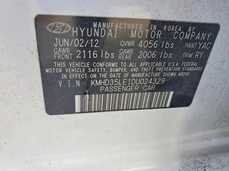 2013 HYUNDAI ELANTRA GT   