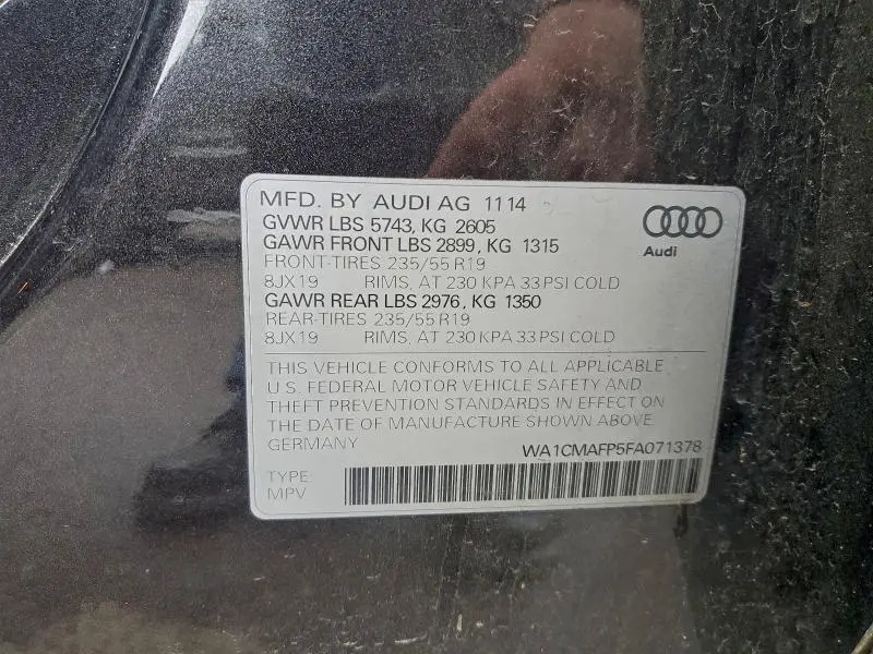 2015 AUDI Q5 TDI PREMIUM PLUS  