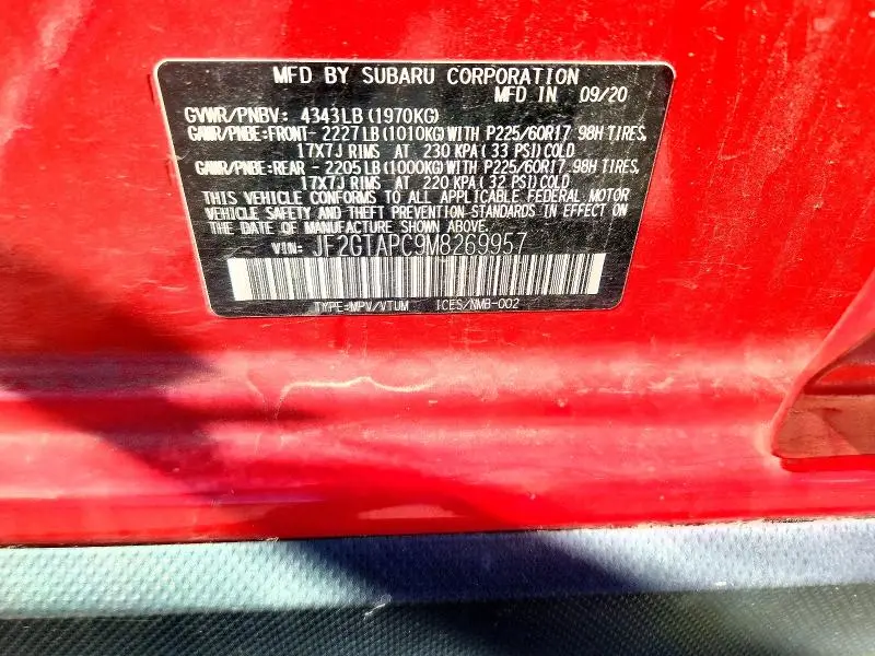 2021 SUBARU CROSSTREK PREMIUM  