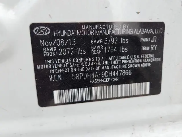 2013 HYUNDAI ELANTRA GLS  