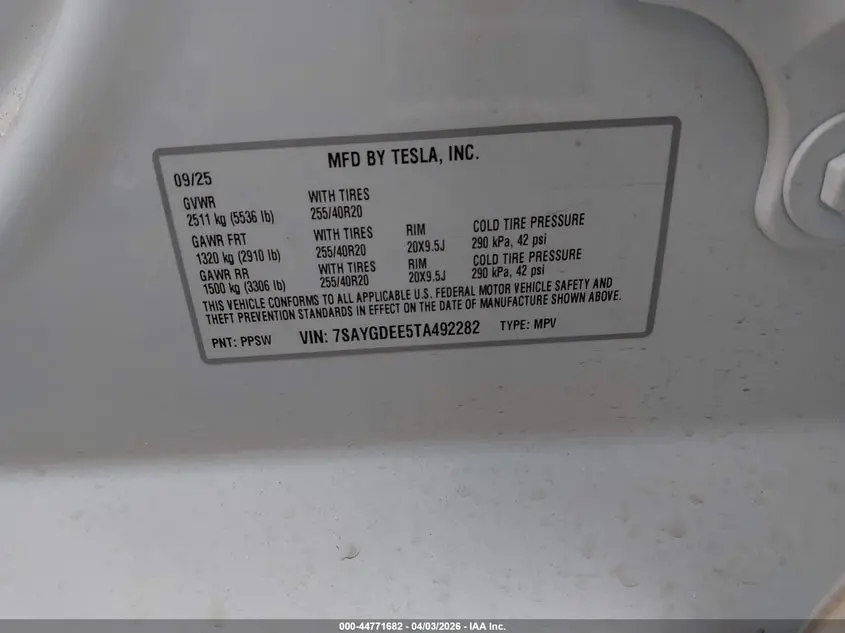2026 TESLA MODEL Y ALL-WHEEL DRIVE/LONG RANGE LAUNCH SERIES/PREMIUM ALL-WHEEL DRIVE