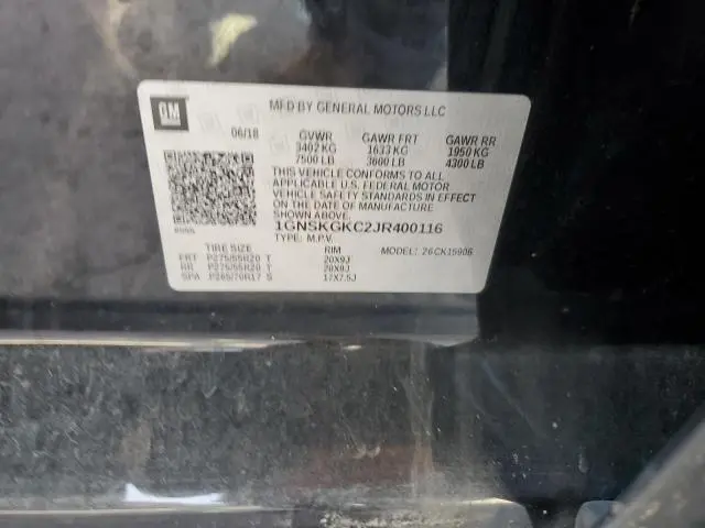 2018 CHEVROLET SUBURBAN K1500 LS  