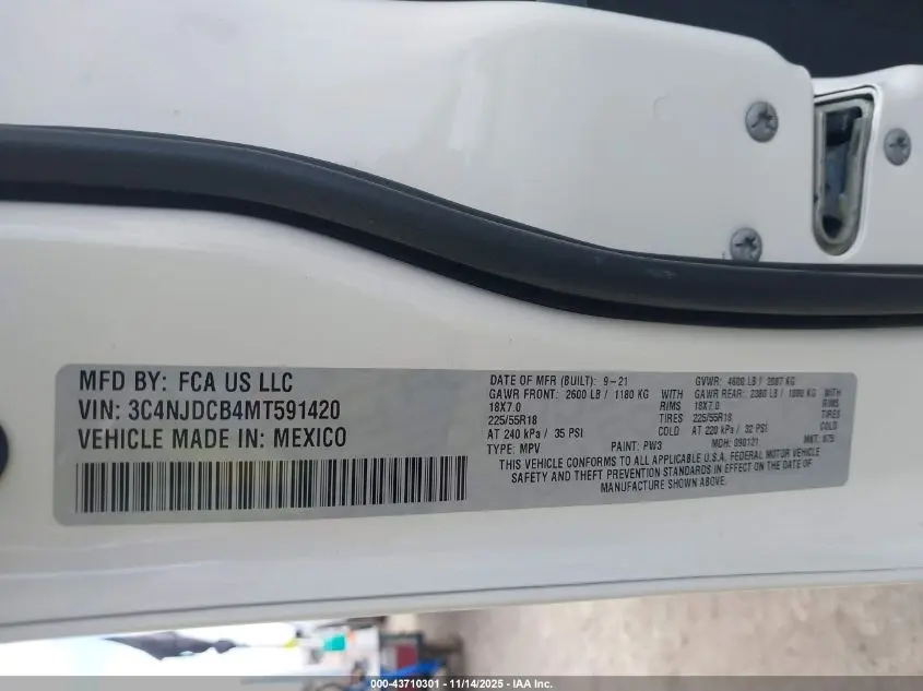 2021 JEEP COMPASS LIMITED 4X4