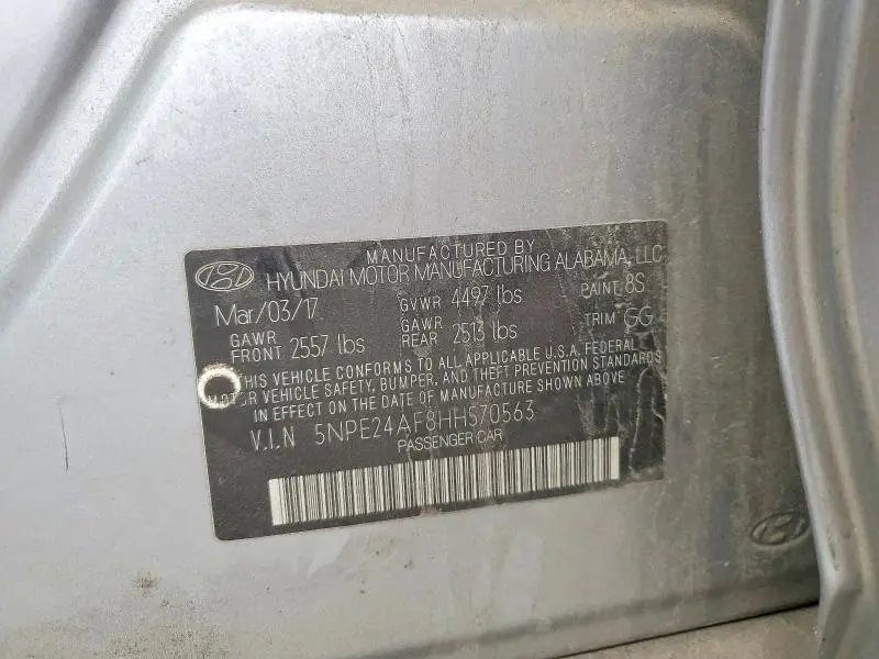 2017 HYUNDAI SONATA BASE  