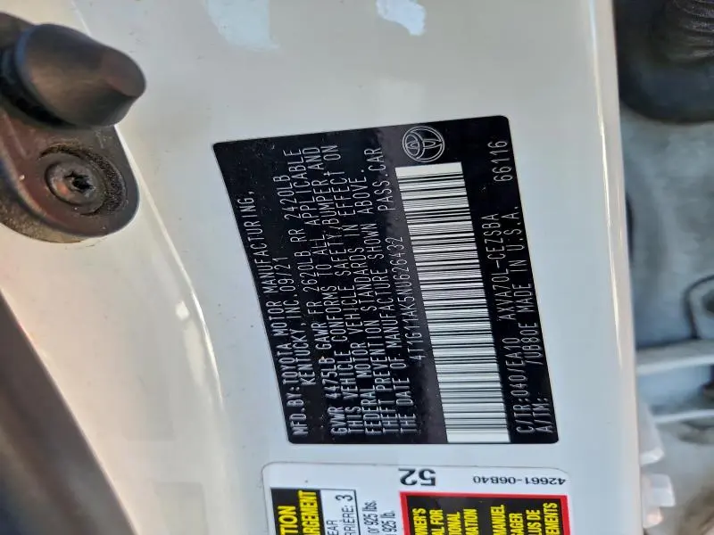 2022 TOYOTA CAMRY SE  