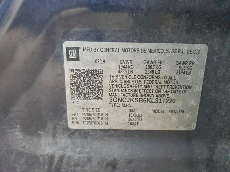 2019 CHEVROLET TRAX LS  