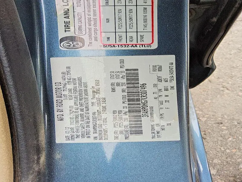 2012 FORD FUSION SE  
