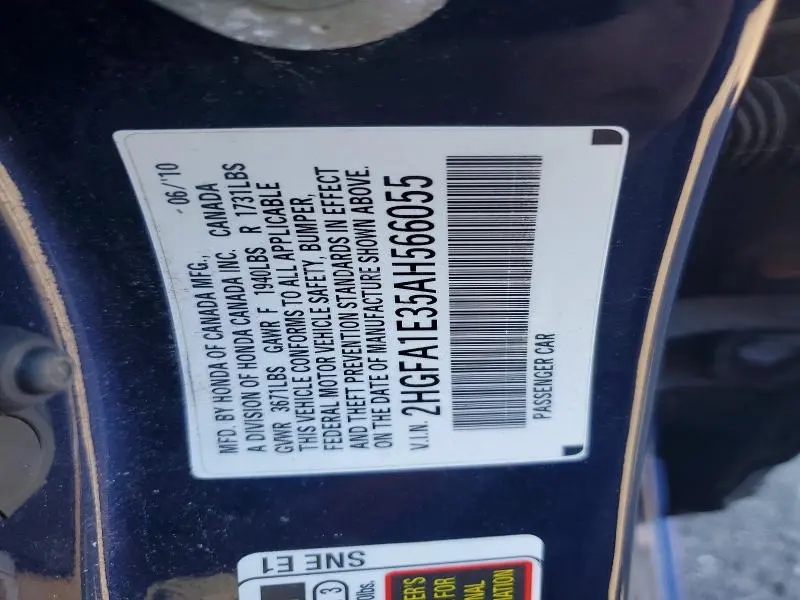 2010 HONDA CIVIC VP  