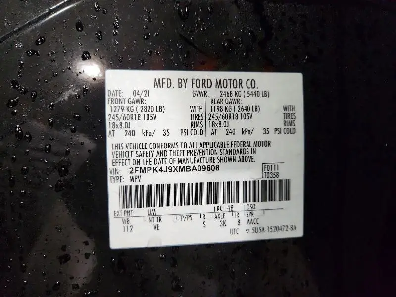 2021 FORD EDGE SEL  