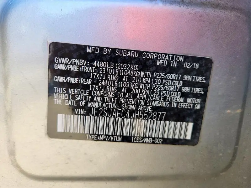 2018 SUBARU FORESTER 2.5I PREMIUM  
