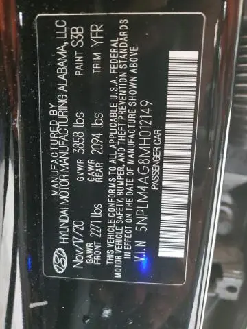 2021 HYUNDAI ELANTRA SEL  
