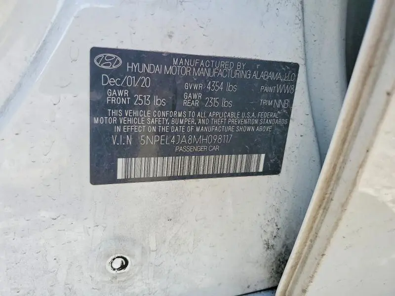 2021 HYUNDAI SONATA SEL  