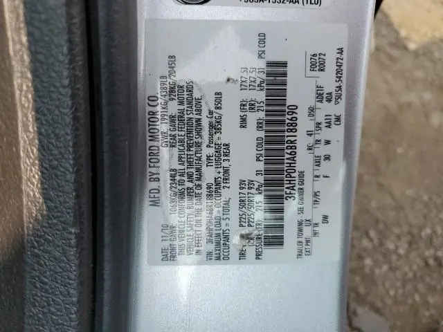 2011 FORD FUSION SE  