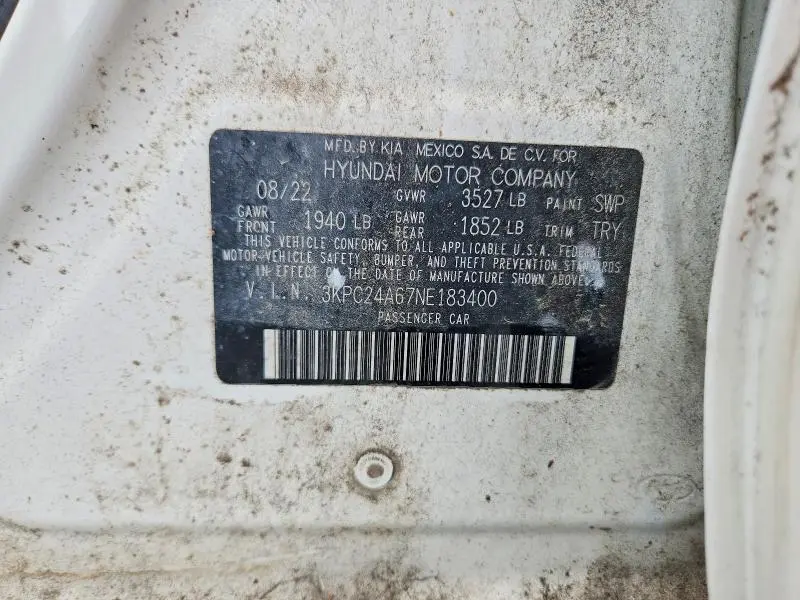 2022 HYUNDAI ACCENT SE  