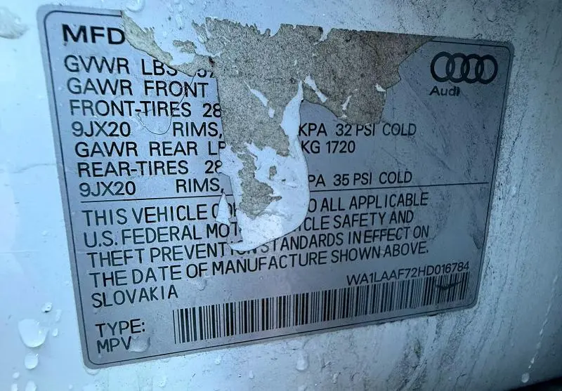 2017 AUDI Q7 PREMIUM PLUS  