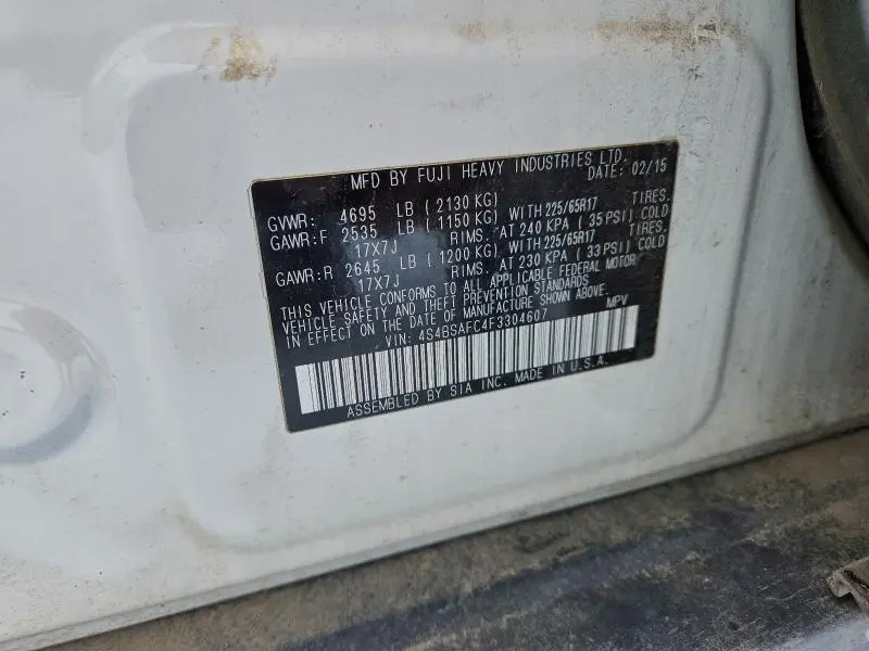 2015 SUBARU OUTBACK 2.5I PREMIUM  