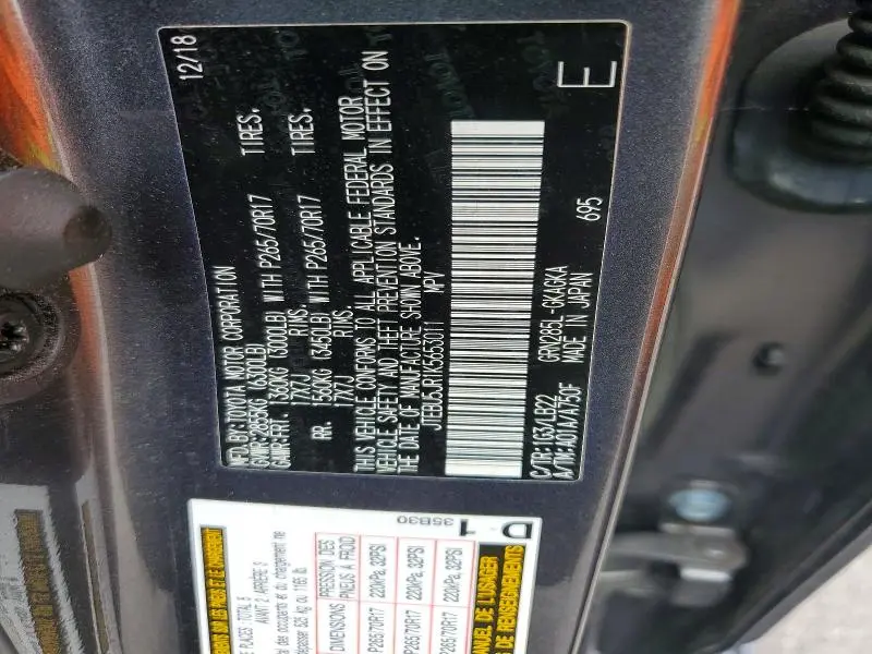 2019 TOYOTA 4RUNNER SR5 PREMIUM  