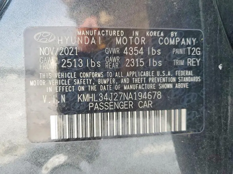 2022 HYUNDAI SONATA LIMITED  