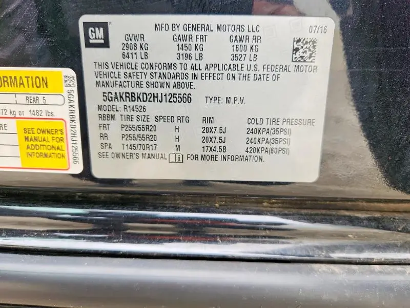 2017 BUICK ENCLAVE   