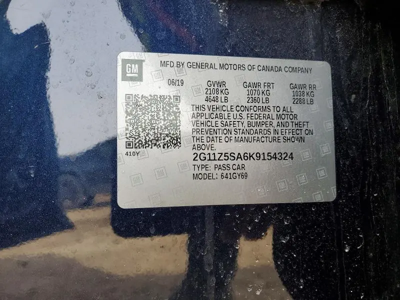 2019 CHEVROLET IMPALA LT  