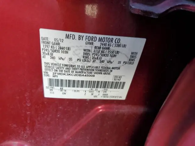 2013 FORD EDGE LIMITED  